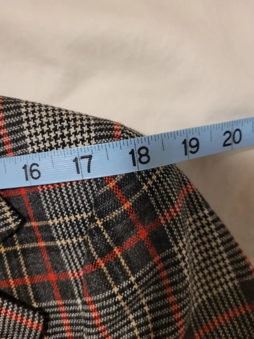VTG Clubman George Leonard Mens Plaid Blazer Red Lining